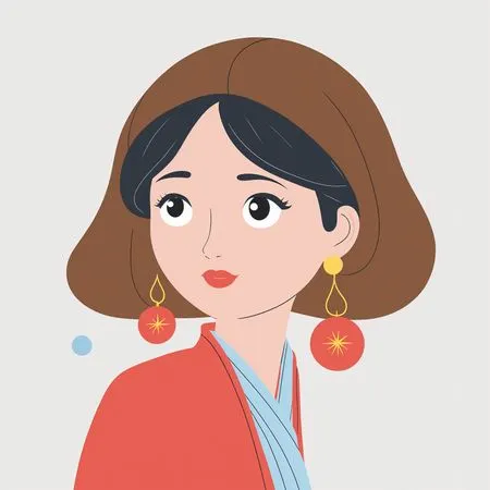 Femme japonaise élégante  AI Image