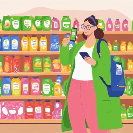 Une femme achète des boissons dans un supermarché  Image IA