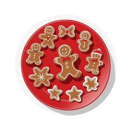 Festive Gingerbread Cookies  AI Image