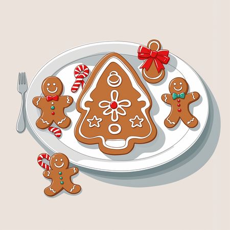 Festive Gingerbread Cookies  AI Image