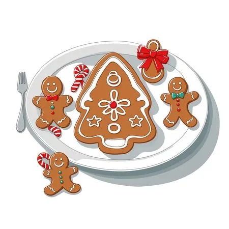 Festive Gingerbread Cookies  AI Image