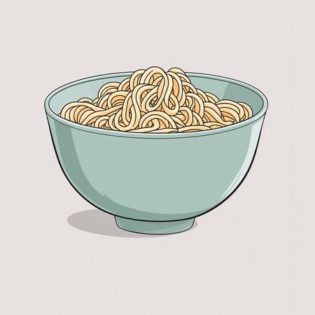 Fideos en un tazón  AI Image