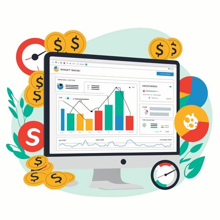 Financial Dashboard With Data Analysis  AI Image