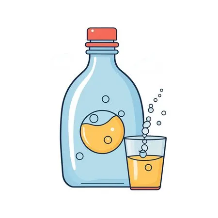 Fizzy Drink In Bottle And Glass  AI Image