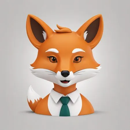 Fox Character With A Tie  AI Image