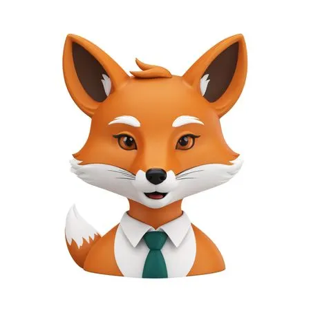 Fox Character With A Tie  AI Image