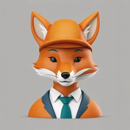 Fox Wearing Business Attire  AI Image