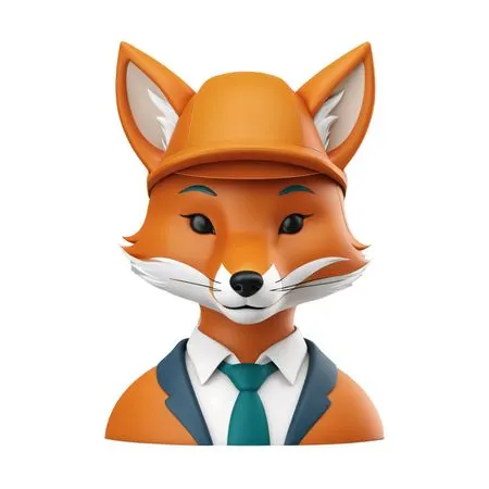 Fox Wearing Business Attire  AI Image