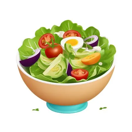 Fresh Salad Bowl With Various Vegetables And Boiled Egg  AI Image