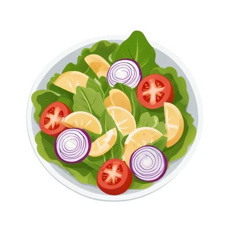 Fresh Salad In Bowl  AI Image
