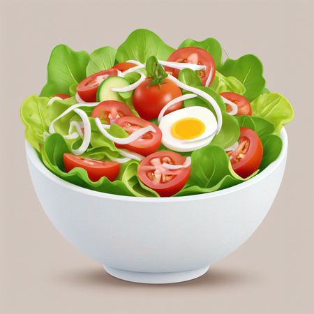 Fresh Vegetable Salad In Bowl  AI Image
