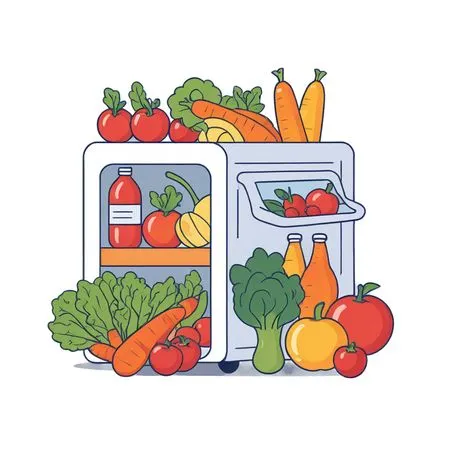 Fridge Filled With Fruits And Vegetables  AI Image