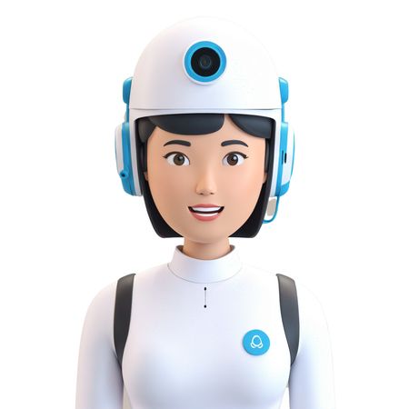 Futuristic AI Assistant Character  AI Image