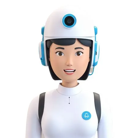 Futuristic AI Assistant Character  AI Image