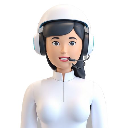Futuristic Woman With A Headset  AI Image