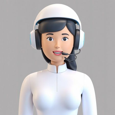 Futuristic Woman With A Headset  AI Image