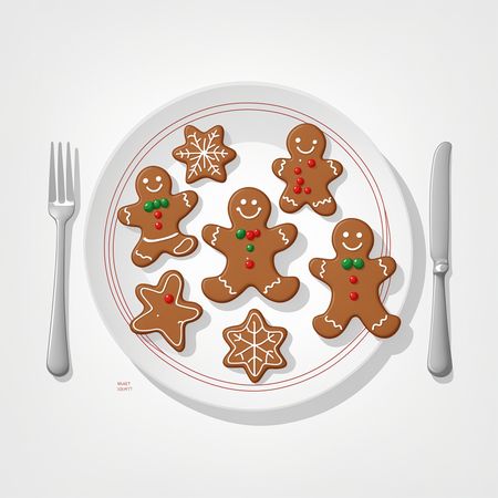 Galletas de jengibre en un plato  Imagen AI