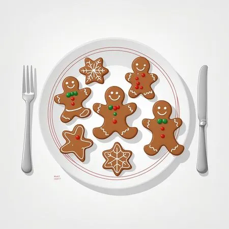 Galletas de jengibre en un plato  Imagen AI