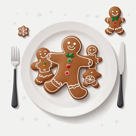 Galletas de jengibre dispuestas en un plato  Imagen AI