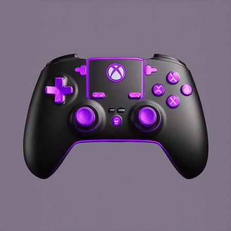 Gaming Controller With Illuminated Buttons  AI Image