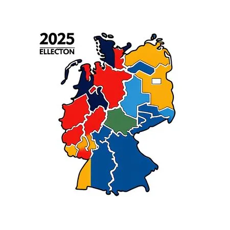 Germany 2025 Election Map Showcasing Regional Results  AI Image