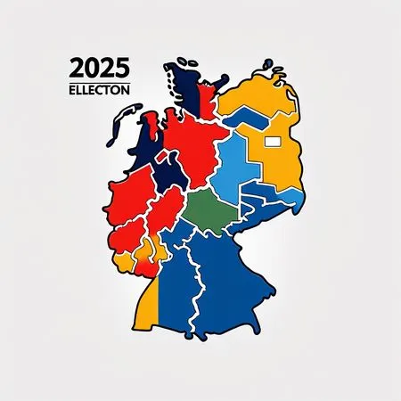 Germany 2025 Election Map Showcasing Regional Results  AI Image