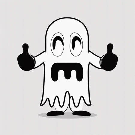 Ghost Giving Thumbs Up  AI Image