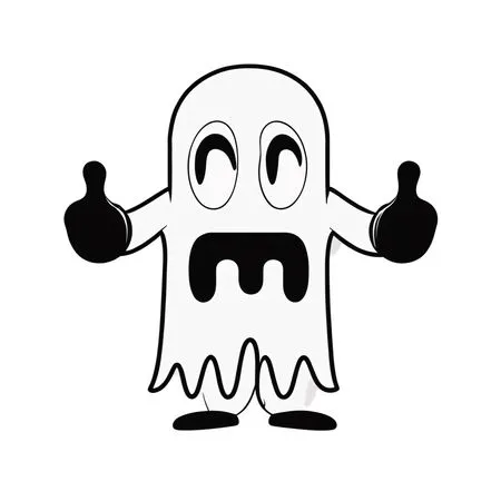 Ghost Giving Thumbs Up  AI Image