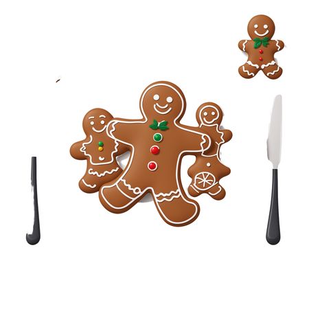 Gingerbread Cookies Arranged On A Plate  AI Image