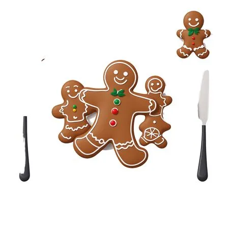 Gingerbread Cookies Arranged On A Plate  AI Image
