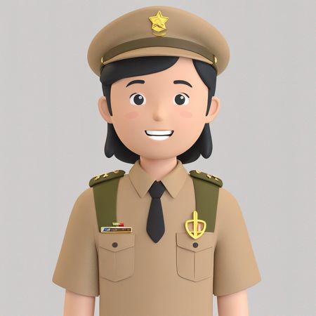 Girl Police Officer  AI Image