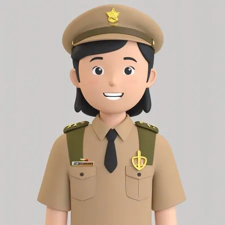 Girl Police Officer  AI Image