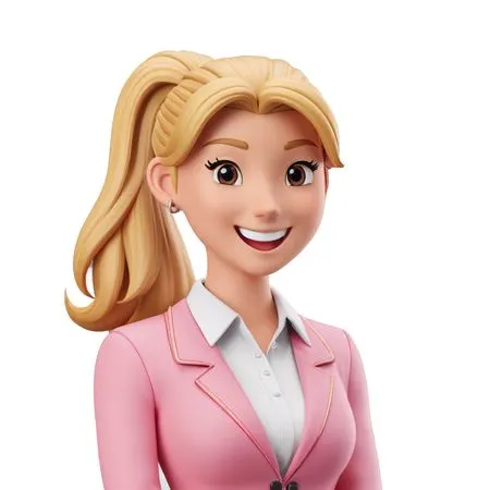 Girl With Blonde Hair In Professional Attire  AI Image