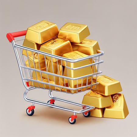 Gold Shopping  AI Image