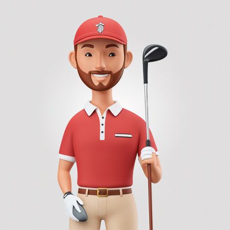 Golfer Holding A Club  AI Image