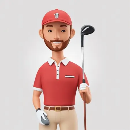 Golfer Holding A Club  AI Image