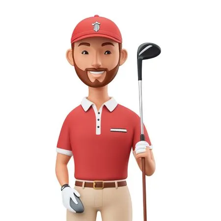 Golfer Holding A Club  AI Image