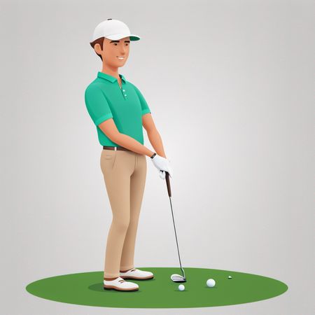 Golfeur se préparant à swinguer  Image IA