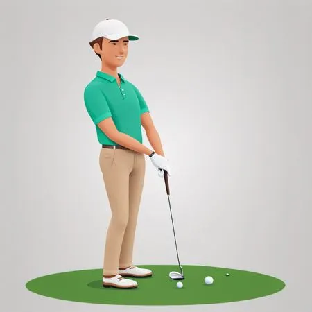 Golfeur se préparant à swinguer  Image IA