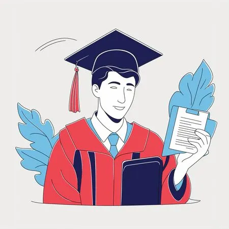Graduate Boy Holding A Diploma  AI Image