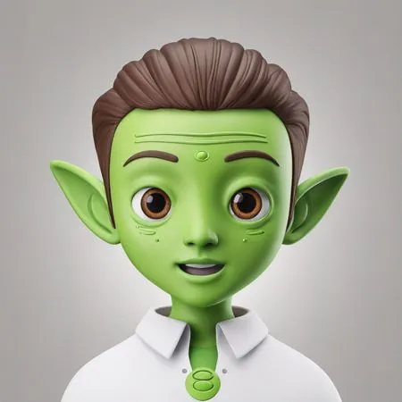 Green Alien with Skin And Elf Ears  AI Image