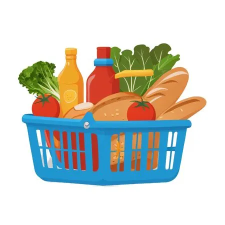Groceries Basket  AI Image