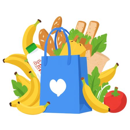 Grocery Bag With Fresh Produce  AI Image