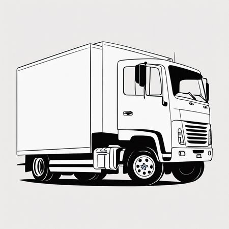 Großer Lieferwagen  AI Image