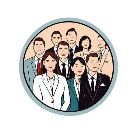 Group of professionals dressed in business attire  AI Image
