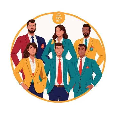 Group portrait featuring a diverse team  AI Image