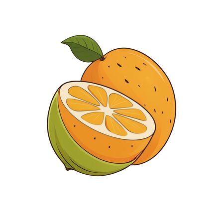 Halved Orange  AI Image