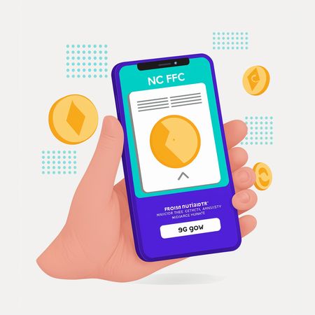 Hand Holding Smartphone With  Crypto App  AI Image