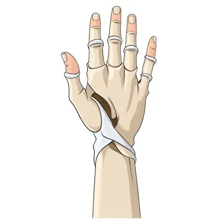 Hand With Bandage Support  AI Image