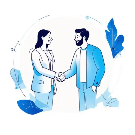 Handshake Between Two Professionals  AI Image